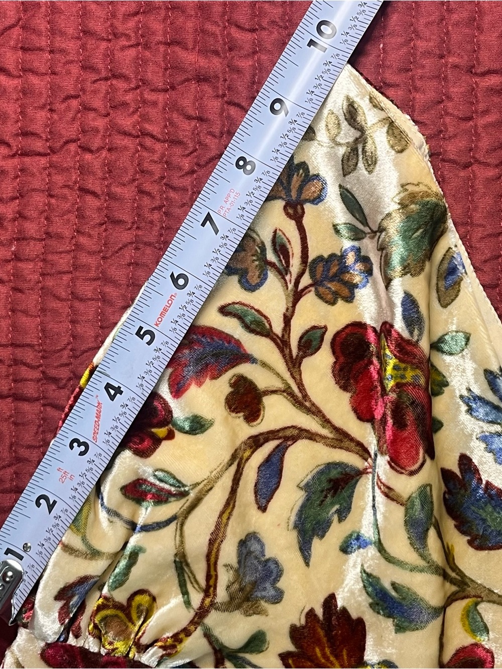 Rhode Arabella Midi Dress in Cream Vichy Rose Floral Velvet - Size 4 - NWT - Picture 8 of 8